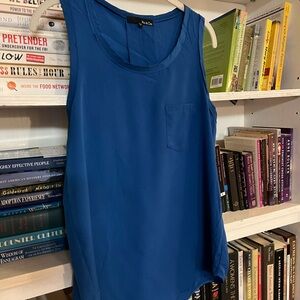 Ro & De royal blue sleeveless shirt